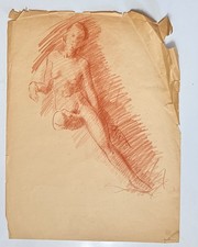 Original Charcoal Drawing of Draped Garment/Fabric Study, Signed and Dated 1992 — listing 3