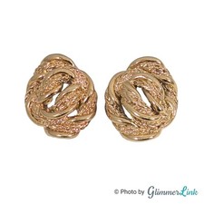Vintage Gold Tone Knot Pierced Stud Earrings — listing 5