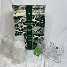 Eamon Glass Dublin Claddagh Shamrock Hand-Engraved Wine Glasses, Set of 6 (7.5 in tall)