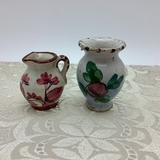 Miniature Italian Pottery Double-Handled Urn Vase in Turquoise Glaze — listing 5