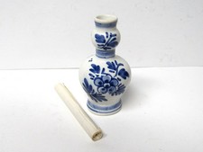 Delft bud Delft Blue Hand-Painted Windmill Bud Vase — listing 2