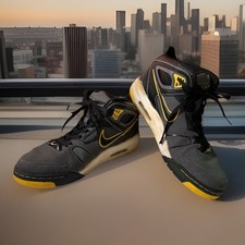 Nike Air Flight Falcon Black Red Yellow High-Top Basketball Sneakers, listing 2