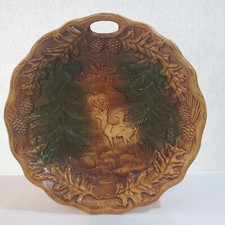 Vintage Syroco Wood Molded Leaf Motif Round Bowl with Reticulated Rim — listing 6