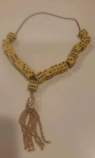 Yellow Dice Bead Worry Beads (Komboloi) with Gold Tassel — listing 6