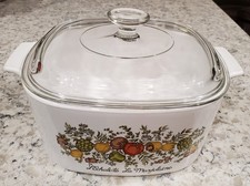Vintage Corning Ware Spice of Life L'Echalote La Marjolaine Casserole with Pyrex Lid — listing 6