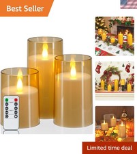 Halloween LED Flameless Candles 3-Piece Set with Spider Web Design — listing 5