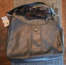 Coach Signature Perforated White Leather Tote Bag — listing 4