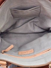 Day & Mood Tan Leather Hobo Shoulder Bag with Braided Strap