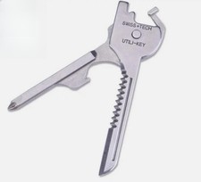 Machined Metal EDC Keychain Tool / Bit Holder Fidget with Turquoise O-Rings