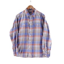 Patagonia Men's Organic Cotton Long Sleeve Button-Down Buffalo Check Shirt, Green/Cream, Size M — listing 2