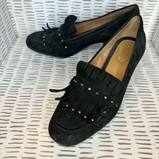 Franco Sarto Cognac Patent Leather Pointed-Toe Kiltie Loafers with Gold Horsebit — listing 5