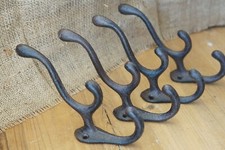 Antique Victorian-Style Cast Iron Hall Tree Coat Rack with Scrolled Tripod Base — listing 4