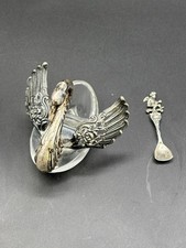 Vintage Sterling Silver Swan Figural Salt Cellar / Open Dish with Cut Glass Body Single piece — listing 2
