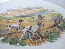 1972 Remington Arms Employees Club Oval Platter - Pointer Dogs & Pheasants Hunting Scene — listing 3