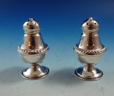 Pair of Silver Plate Open Salt Cellars with Matching Salt Spoons — listing 3
