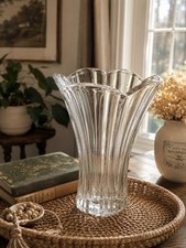 Anchor Hocking Vitrock White Milk Glass Trumpet Vase with Scroll Handles, 7.5" — listing 4