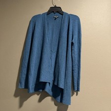 Eileen Fisher Woman Ribbed Long Cardigan Sweater with V-Neck and Patch Pockets, Size 2X — listing 5