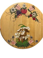 Vintage Goodwood Julie Pomerantz Beechwood Table Top Set - 14" Lazy Susan with Napkin Holder and Salt & Pepper Shakers, Original Box — listing 4
