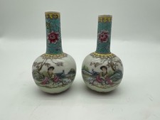 Chinese Famille Rose Porcelain Vase with Figural Courtyard Scene — listing 6