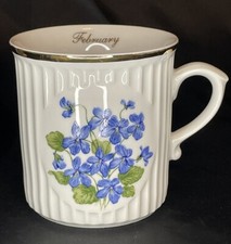 Vintage Porcelain Coffee Set with Purple Violets — Coffee Pot, Creamer, Covered Sugar Bowl — listing 5
