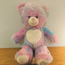 Tie-Dye Rainbow Plush Teddy Bear with Pink Face and Belly — listing 6