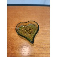 Vintage Clear Pressed Glass Heart-Shaped Hobnail Beaded Trinket/Candy Dish — listing 5