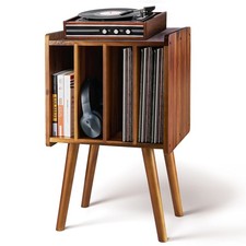 Mid-Century Modern Two-Door Record Storage Cabinet with Tapered Legs — listing 4