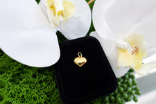 14K Gold Rolo Chain Bracelet with Pavé Diamond Heart Charm