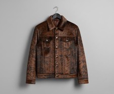 Vintage Cowhide Calf-Hair Front Jacket with Black Knit Sleeves, National Cotton Registry Tag — listing 4