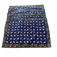 Set of 6 Yellow Floral Cotton Placemats with Rose & Chintz Pattern — listing 3