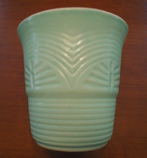 Glazed Stoneware Garden Planter with Green Drip Glaze