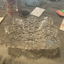 American Brilliant Period Cut Glass Corset-Form Vase with Hobstar and Fan Motif — listing 5