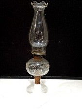 Antique EAPG Pressed Glass Kerosene Oil Lamp with Swirl Base and Chimney — listing 4