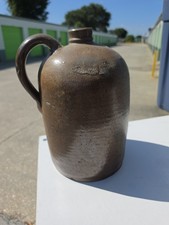 Antique Stoneware Whiskey Jug with Two-Tone Albany Slip Glaze — listing 4