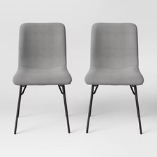 Contemporary Gray Chenille Upholstered Parsons Dining Chairs (Set) — listing 5