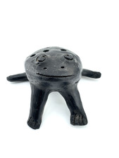 Black Pottery Vase with Applied Lizard/Reptile Figures and Incised Geometric Bands — listing 5
