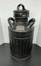 Antique Ellisco G.R. Co. 5 Gallon Liquid Oil Can with Bail Handle — listing 2