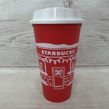 Starbucks Red Reusable Holiday Hot Cup with Peppermint Swirl Design, 16oz Grande, listing 4