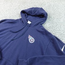 Tennessee Titans NFL Pullover Hoodie with Applique Lettering - Navy, Size S — listing 3