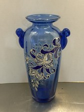 Cobalt Blue Silver Overlay Cordial/Liqueur Set - Decanter, 8 Cordials & Tray — listing 4