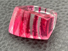 Vintage Clear Faceted Acrylic Lucite Ring Presentation Box with Black Velvet Insert — listing 3