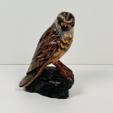 Peregrine Falcon Sculpture on Falconry Glove & Wood Base