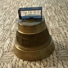 Antique Hand-Forged Brass Cow/Livestock Bell with Iron Clapper — listing 6