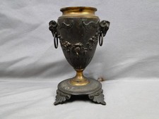 Antique Cast Metal Two-Handled Oval Dish with Rope Rim and Floral Center — listing 5