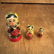 Antique European Hand-Painted Wooden Nesting Eggs, Set of 5 with Turned Storage Egg — listing 3