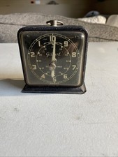 Vintage Gilbert Interval Timer Alarm Clock, Black Square Metal Case — listing 4