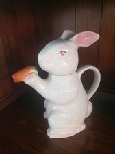 Tony Wood Studio 'Bob-Tail Rabbit' Figural Novelty Teapot — listing 6