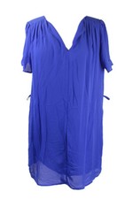 Maison Jules Sleeveless Chevron Zigzag Knit Shift Dress with Decorative Zippers, Size S — listing 4