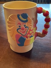 Ringling Bros Barnum & Bailey Circus Plastic Clown Head Mugs Set of 2 — listing 2