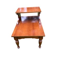 Vintage Brandt Furniture French Provincial Two-Tier Step End Table with Drawer — listing 3